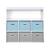 Meuble de rangement pour enfant camille avec 7 compartiments et 6 paniers en velours Bleu+Rose+Vert 6 - vertbaudet enfant 