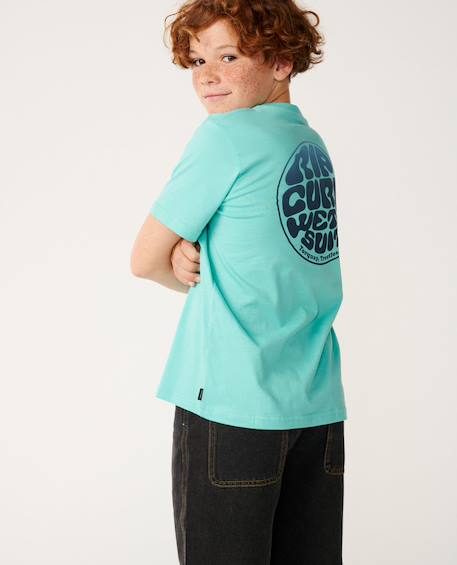 T-shirt à manches courtes wetsuit icons enfant Bleu marine foncé+Noir+Ocre+Piscine à vagues 24 - vertbaudet enfant 