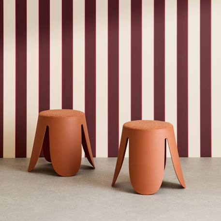 Lot de 2 tabourets empilables enfant polypropylène et bouclette texturée - niki kids Beige+Moutarde+Noir+Rose pâle+Terracotta+Vert céladon 28 - vertbaudet enfant 