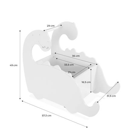 Coffre à jouets avec roulettes pour enfant dinosaure Vert 5 - vertbaudet enfant 