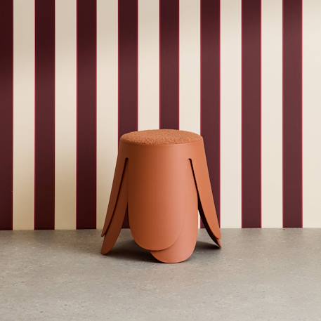 Lot de 2 tabourets empilables enfant polypropylène et bouclette texturée - niki kids Beige+Moutarde+Noir+Rose pâle+Terracotta+Vert céladon 30 - vertbaudet enfant 