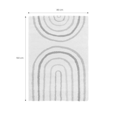 Tapis enfant arc-en-ciel, tapis intérieur crème et multicolore, poils longs shaggy Multicolore 5 - vertbaudet enfant 