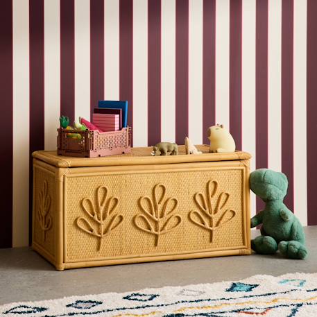 Coffre à jouets enfant bohème en rotin - 80 x 40 x 40 cm - arlo Rotin naturel 4 - vertbaudet enfant 