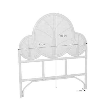 Tête de lit exotique rotin naturel chambre enfant 90 x 100 cm - lior Rotin naturel 5 - vertbaudet enfant 