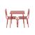 Salon de jardin enfant table et chaises métal anna - 2 places, 48x48cm Terracotta 5 - vertbaudet enfant 