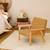 Fauteuil scandinave en bouclette et bois enfant isak l 47 x p 43,5 x h 50cm Blanc+Moutarde+Taupe+Terracotta 9 - vertbaudet enfant 