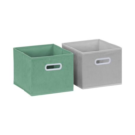 Meuble de rangement pour enfant pratique avec 7 compartiments et 4 paniers en velours Bleu+Rose+Vert 17 - vertbaudet enfant 