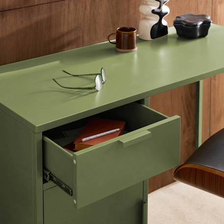 Bureau enfant acier laminé 1 tiroir Beige+Bleu+Kaki+Noir+Terracotta 18 - vertbaudet enfant 