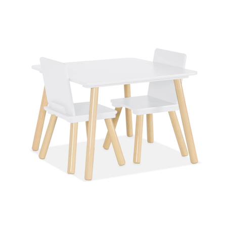 Table carrée enfant bois de pin 2 assises - judith Blanc+Rose+Vert+Vert olive 6 - vertbaudet enfant 