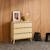 Commode enfant décor bois 3 tiroirs, pieds bois de pin - 80 x 30 x 79 cm - azur Naturel+Rose+Vert 4 - vertbaudet enfant 