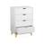 Commode blanche scandinave - floki - chiffonnier avec pieds en bois de sapin, 4 tiroirs, 60x40x90cm Blanc 4 - vertbaudet enfant 