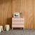 Commode enfant décor bois 3 tiroirs, pieds bois de pin - 80 x 30 x 79 cm - azur Naturel+Rose+Vert 9 - vertbaudet enfant 