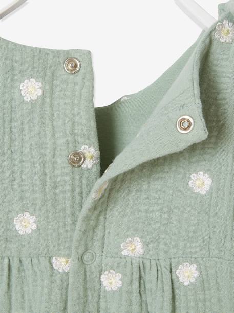 Combinaison bébé naissance en gaze de coton beige+blanc+écru+tilleul 19 - vertbaudet enfant 