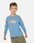 T-shirt manches longues ride the wave garçon Denim délavé 1 - vertbaudet enfant 