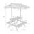 Table de pique-nique, salon de jardin enfant bois d'acacia avec parasol 2 places - jade Vert de gris 5 - vertbaudet enfant 