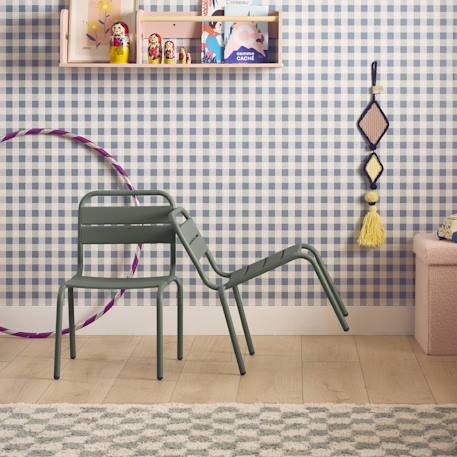 Lot de 2 chaises en métal pour enfant Anthracite+Jaune+Kaki 18 - vertbaudet enfant 