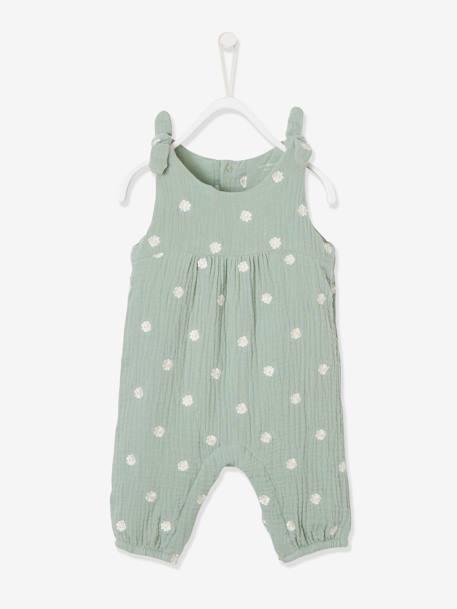 Combinaison bébé naissance en gaze de coton beige+blanc+écru+tilleul 16 - vertbaudet enfant 
