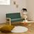 Banquette canapé pour enfant 2 places velours côtelé et bois d'hévéa l 84 x p 43,5 x h 50cm Kaki foncé 3 - vertbaudet enfant 