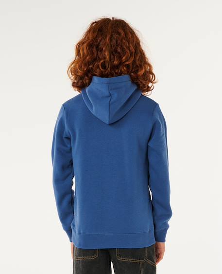 Sweat à capuche stapler enfant Beurre de pomme+Bleu marine clair 7 - vertbaudet enfant 