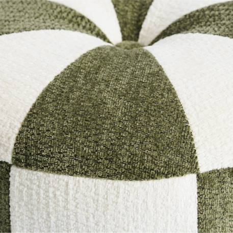 Pouf enfant tissu chenille thème cirque - wila Jaune+Terracotta+Vert 10 - vertbaudet enfant 