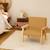 Fauteuil scandinave en bouclette et bois enfant isak l 47 x p 43,5 x h 50cm Blanc+Moutarde+Taupe+Terracotta 10 - vertbaudet enfant 