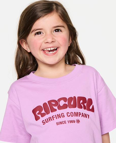 T-shirt surf puff enfant Lilas éclatant+Os+Super rose 4 - vertbaudet enfant 