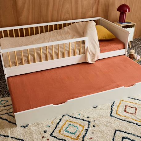 Tiroir lit enfant bois de pin naturel - roya Blanc+Vert 3 - vertbaudet enfant 