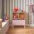 Bibliothèque enfant 2 étagères 2 portes Blanc+Rose+Vert 9 - vertbaudet enfant 