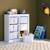 Meuble de rangement enfant 6 bacs de rangement en plastique Blanc+Naturel 3 - vertbaudet enfant 