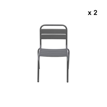 Lot de 2 chaises en métal pour enfant Anthracite+Jaune+Kaki 4 - vertbaudet enfant 