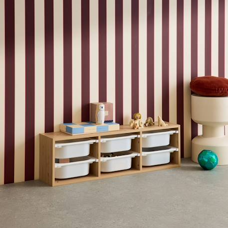 Meuble de rangement pour enfant, 6 bacs en plastique Naturel 5 - vertbaudet enfant 