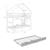 Lit enfant superposé cabane 90 x 190 cm pin naturel avec sommier et lit tiroir - roya Blanc+Vert 10 - vertbaudet enfant 