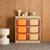 Sora - children's storage unit with 6 storage bins Moutarde+Orange+Vert olive 9 - vertbaudet enfant 