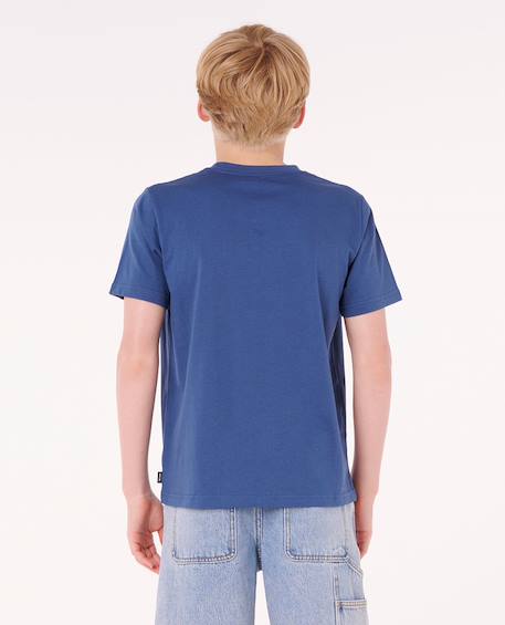 T-shirt à manches courtes surf revival logo enfant Bleu marine clair 3 - vertbaudet enfant 