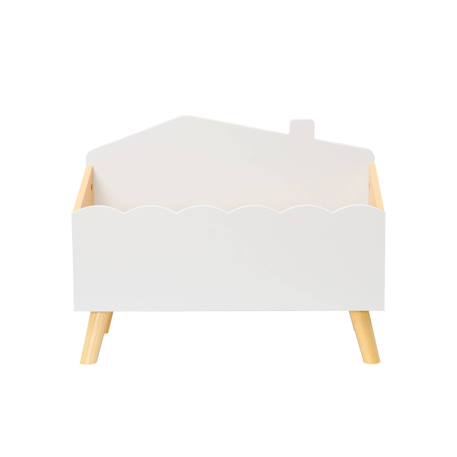 Coffre à jouets enfant effet bois, l 58 x p 28 x h 44,5 cm Blanc 6 - vertbaudet enfant 