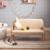 Banquette scandinave enfant en bois et tissu bouclette 2 places Beige 3 - vertbaudet enfant 