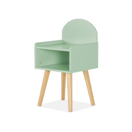 Table de chevet chambre enfant, pieds en pin Blanc+Rose+Vert 18 - vertbaudet enfant 