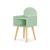 Table de chevet chambre enfant, pieds en pin Blanc+Rose+Vert 18 - vertbaudet enfant 