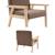 Fauteuil scandinave en bouclette et bois enfant isak l 47 x p 43,5 x h 50cm Blanc+Moutarde+Taupe+Terracotta 18 - vertbaudet enfant 