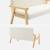 Banquette canapé pour enfant 2 places bouclette et bois d'hévéa l 84 x p 43,5 x h 50cm Blanc 6 - vertbaudet enfant 