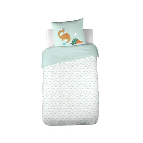 Parure de lit coton réversible Vert d'eau 4 - vertbaudet enfant 