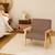 Fauteuil scandinave en bouclette et bois enfant isak l 47 x p 43,5 x h 50cm Blanc+Moutarde+Taupe+Terracotta 16 - vertbaudet enfant 
