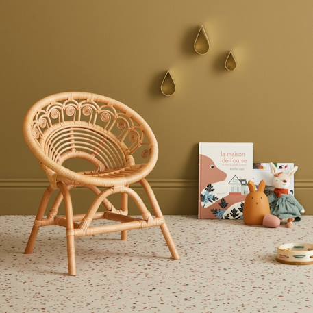 Fauteuil enfant bohème rotin Naturel 4 - vertbaudet enfant 