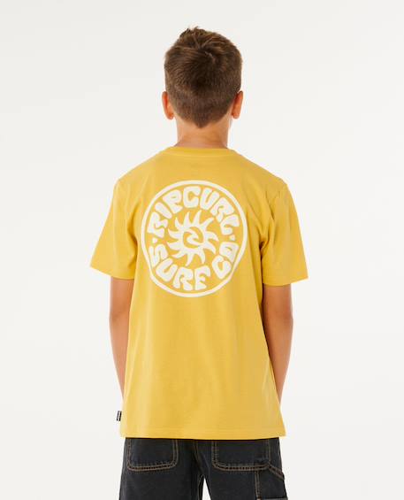 T-shirt à manches courtes pacific rinse circle enfant Bleu marine foncé+Ocre 9 - vertbaudet enfant 