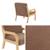 Fauteuil scandinave enfant bois d'hévéa et bouclette Lorens kids. Beige+Gris souris+Marron 18 - vertbaudet enfant 