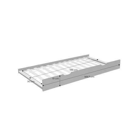 Tiroir lit enfant bois de pin naturel - roya Blanc+Vert 11 - vertbaudet enfant 