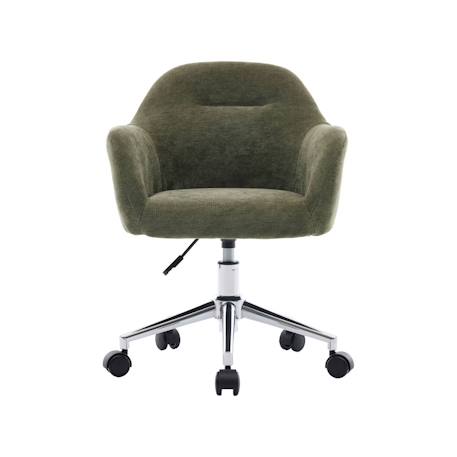 Chaise de bureau enfant à roulettes ajustable tissu chenille - stan kid Beige+Kaki 9 - vertbaudet enfant 
