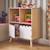 Bibliothèque enfant 2 étagères 2 portes Blanc+Rose+Vert 4 - vertbaudet enfant 