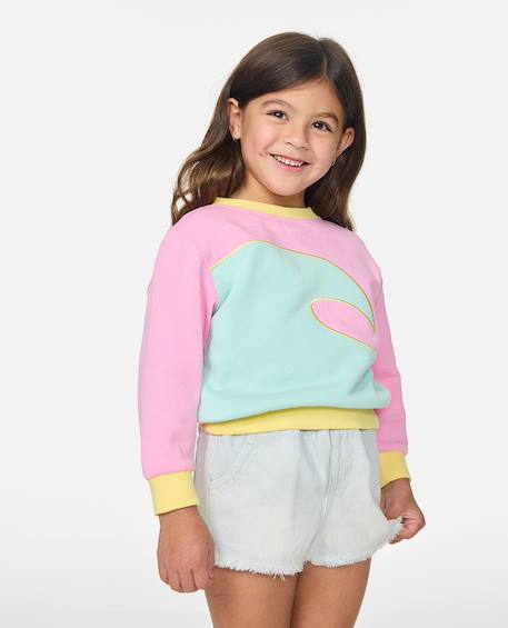 Sweat surf wave fille Rose 1 - vertbaudet enfant 