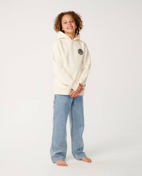 Sweat à capuche wetsuit icon enfant Aloe+Gris chiné+Marine/blanc+Os+Vert herbe 19 - vertbaudet enfant 